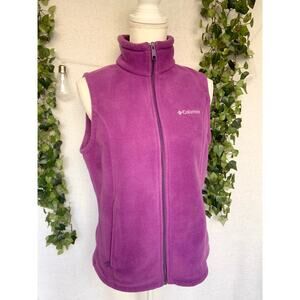 Columbia Benton Springs Purple Sleeveless Full Zip Fleece Vest Women's Medium